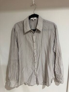 Tibi Light Gray Women's Button-Down Shirt